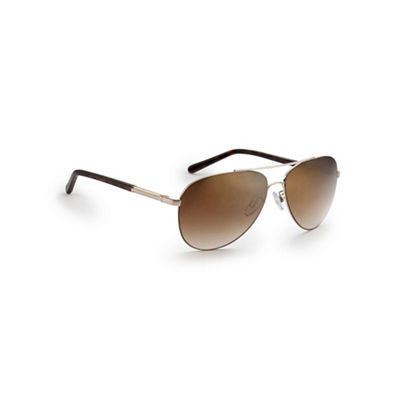 Shiny gold 'Dune' tortoiseshell sunglasses